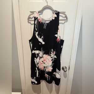 Black Leith dress with floral detail
